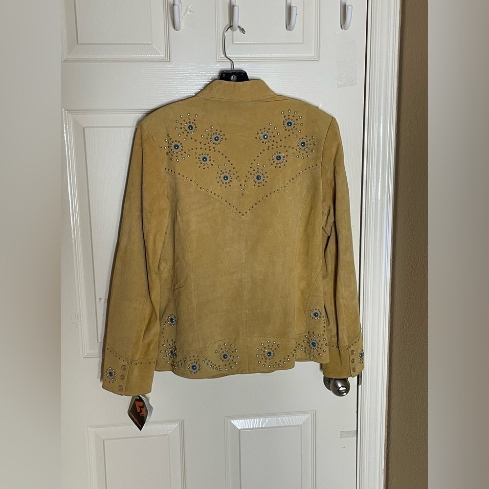 3BWest Women's Suede Leather Jacket Size XL - Picture 7 of 16